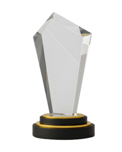 Crystal prism excellence award by Trophy Xpert